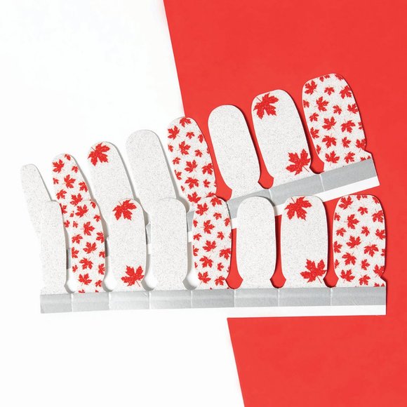 Color Street Bonjour, Canada Nail Strip 100% Real Nail Polish Limited Edition - Picture 2 of 5